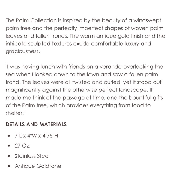 Michael Aram Palm Washing Cup - Picture 4 of 4